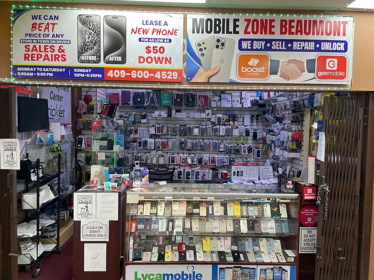 Mobile Zone Beaumont device and accessory display